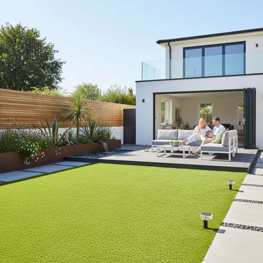 image of artificial grass garden