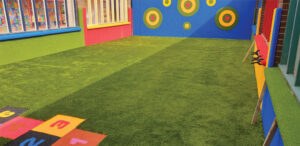 artificial grass school courtyard