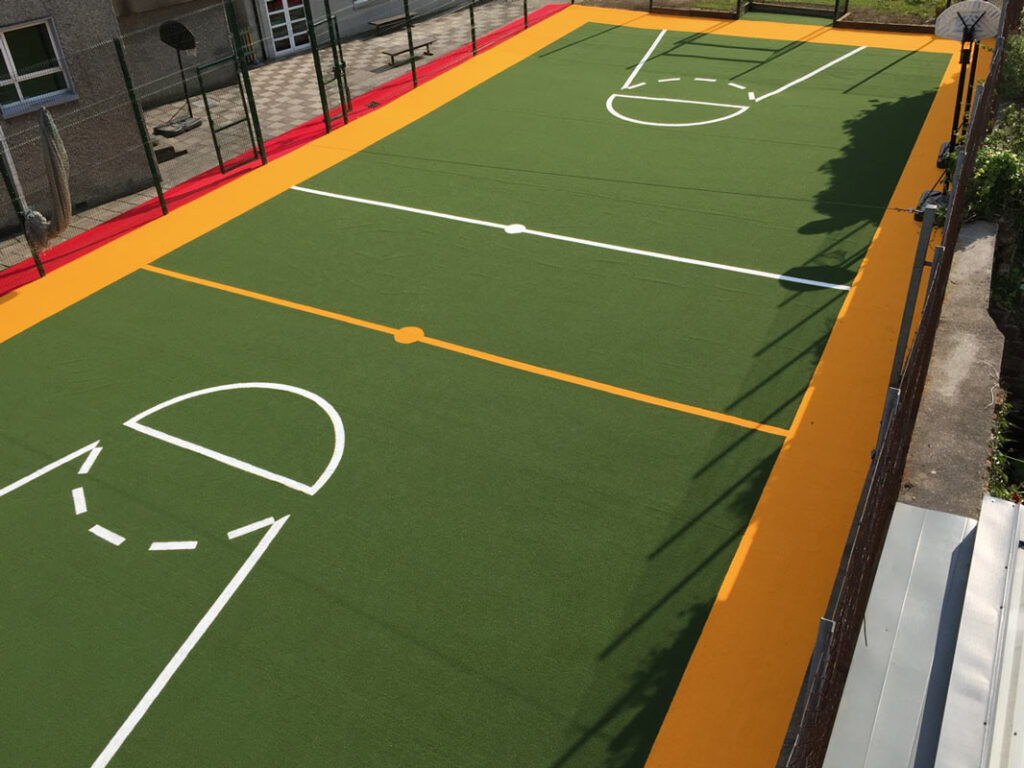 image of artificial grass school pitch