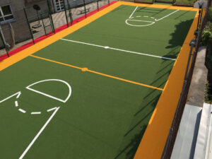image of artificial grass school pitch
