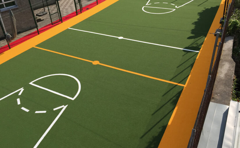 image of artificial grass school pitch