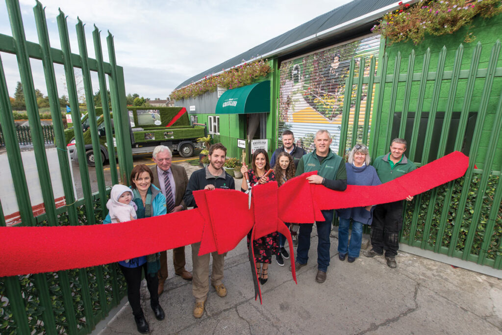 ribbon cutting of sanctuary synthetics HQ Grassland